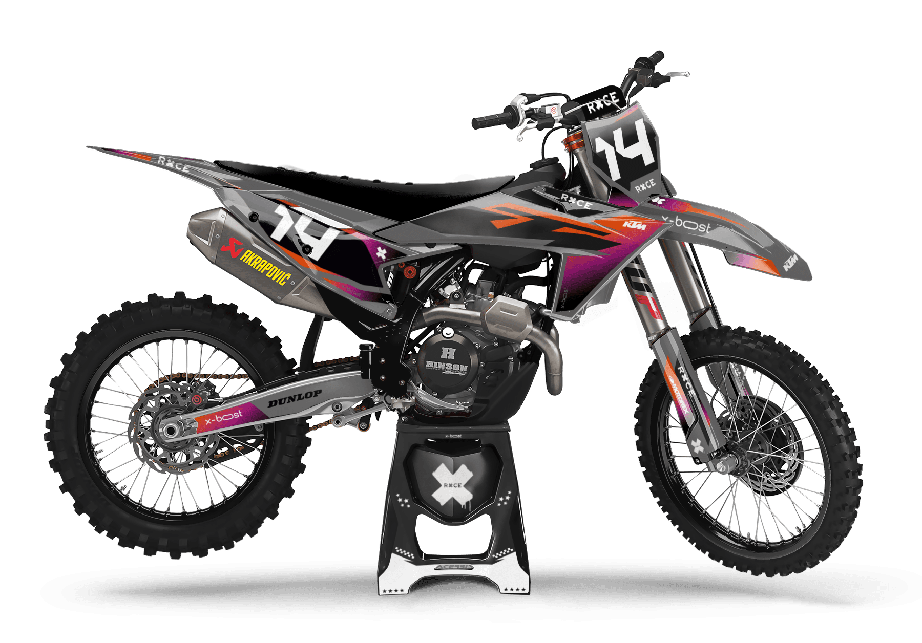 Мотоцикл в раскраске GRAY