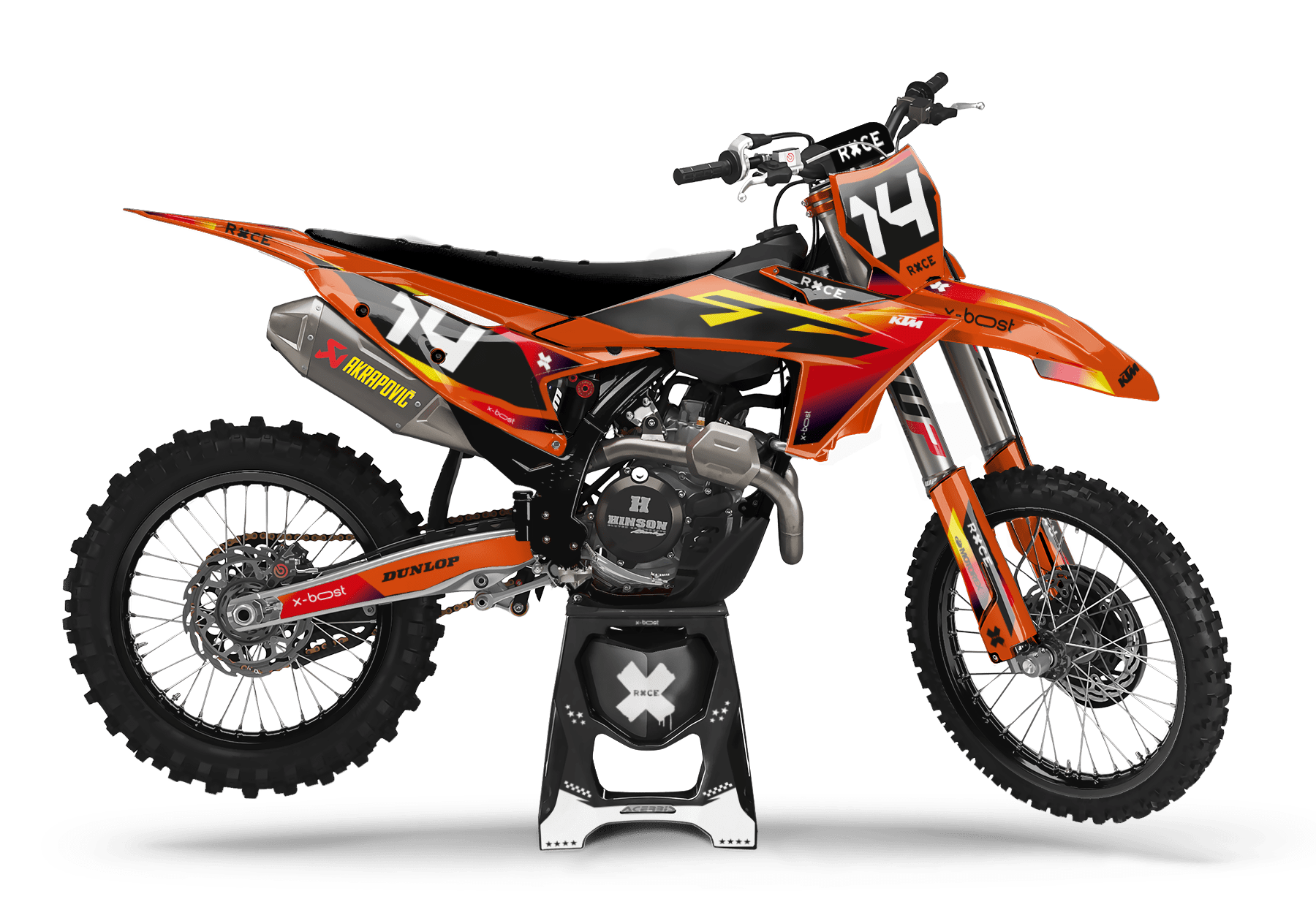 Мотоцикл в раскраске ORANGE