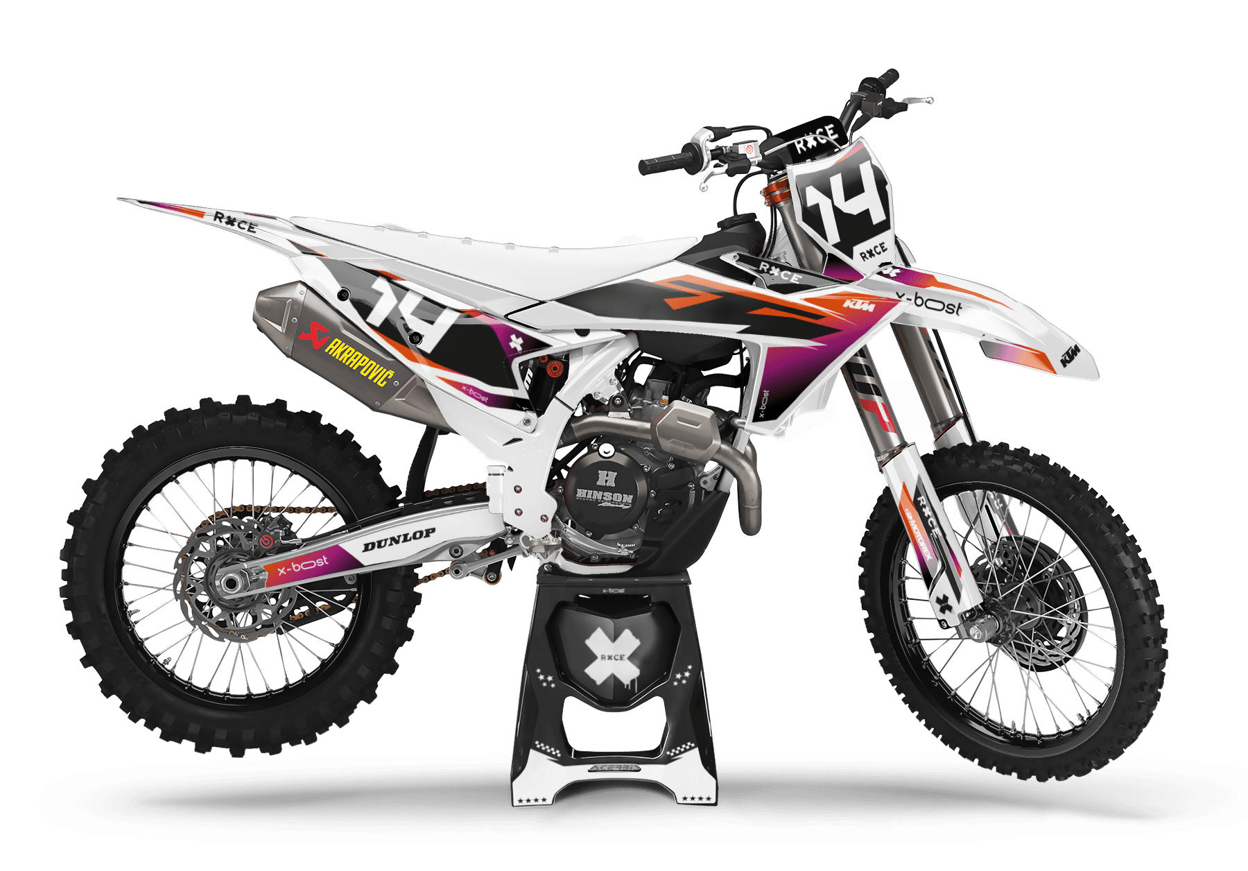 Мотоцикл в раскраске WHITE